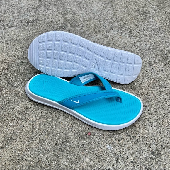 WMNS NIKE ULTRA CELSO THONG LIGHT BLUES OCEANS FLIPS FLOPS - Picture 12 of 12